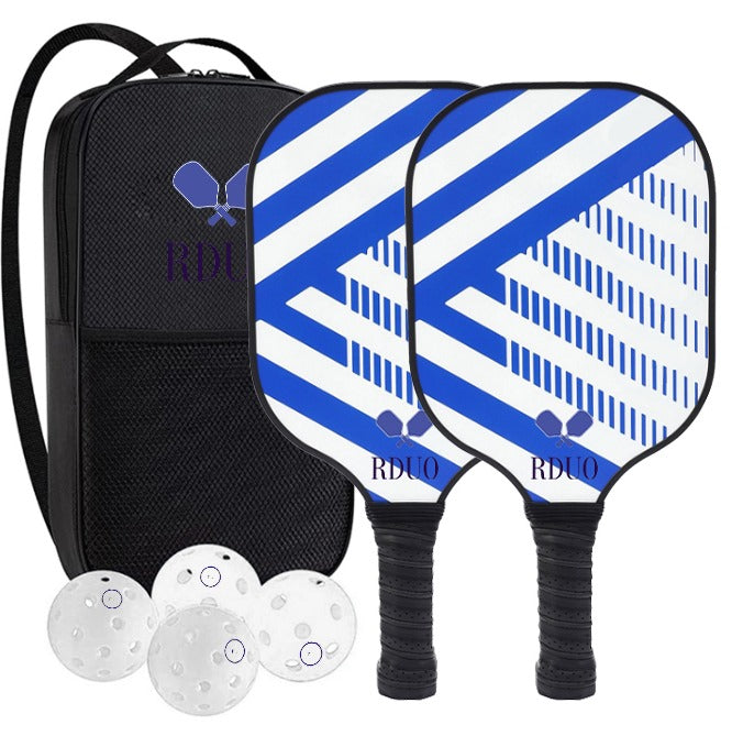 Pickleball Paddle Set | Fiberglass Paddles + Balls | RDUO Sport