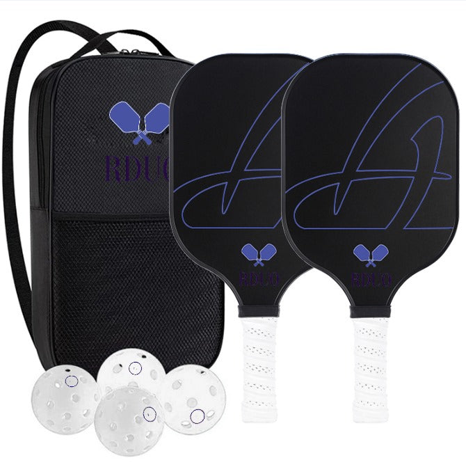 Pickleball Paddle Set | Fiberglass Paddles + Balls | RDUO Sport