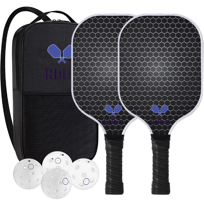Pickleball Paddle Set | Fiberglass Paddles + Balls | RDUO Sport