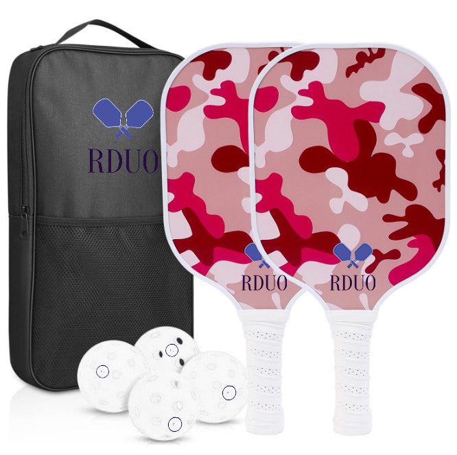 Pickleball Paddle Set | Fiberglass Paddles + Balls | RDUO Sport