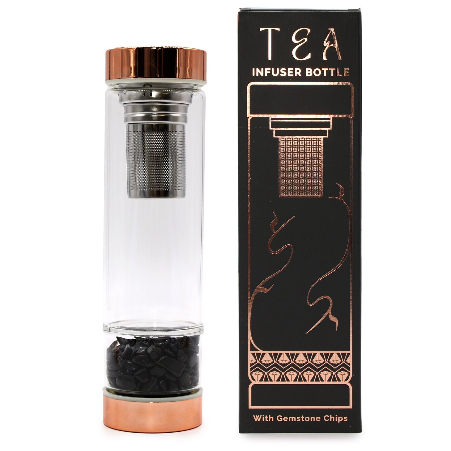 Aura Brew – Crystal Infused Tea Infuser Bottle