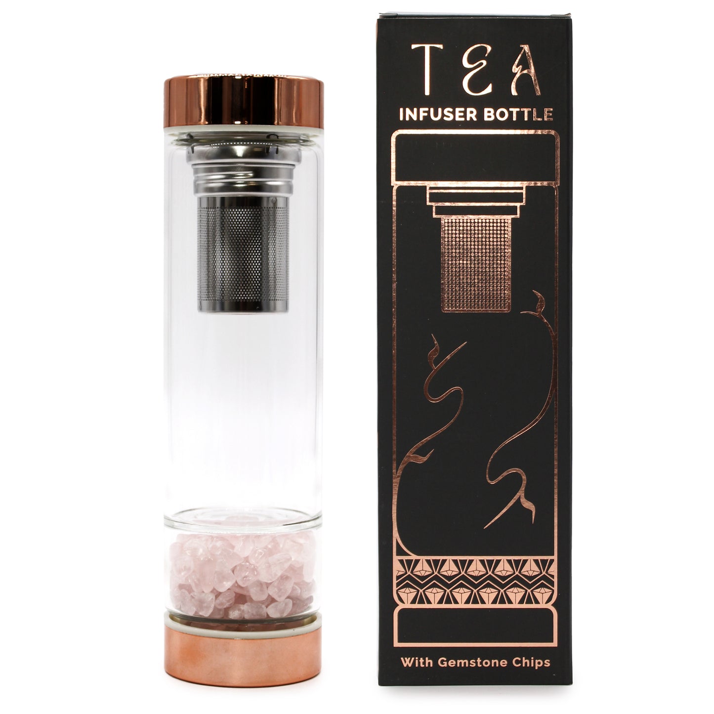 Aura Brew – Crystal Infused Tea Infuser Bottle